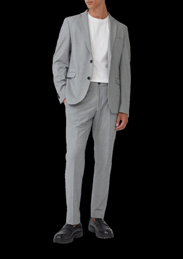 s.O PURE: Strukturiertes Anzugsakko im Slim Fit