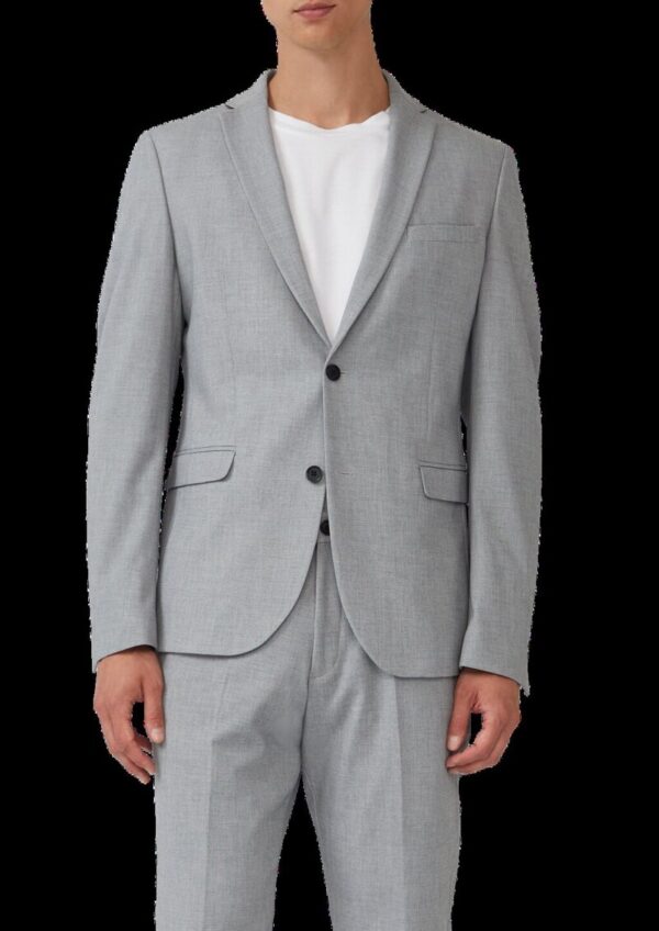 s.O PURE: Strukturiertes Anzugsakko im Slim Fit