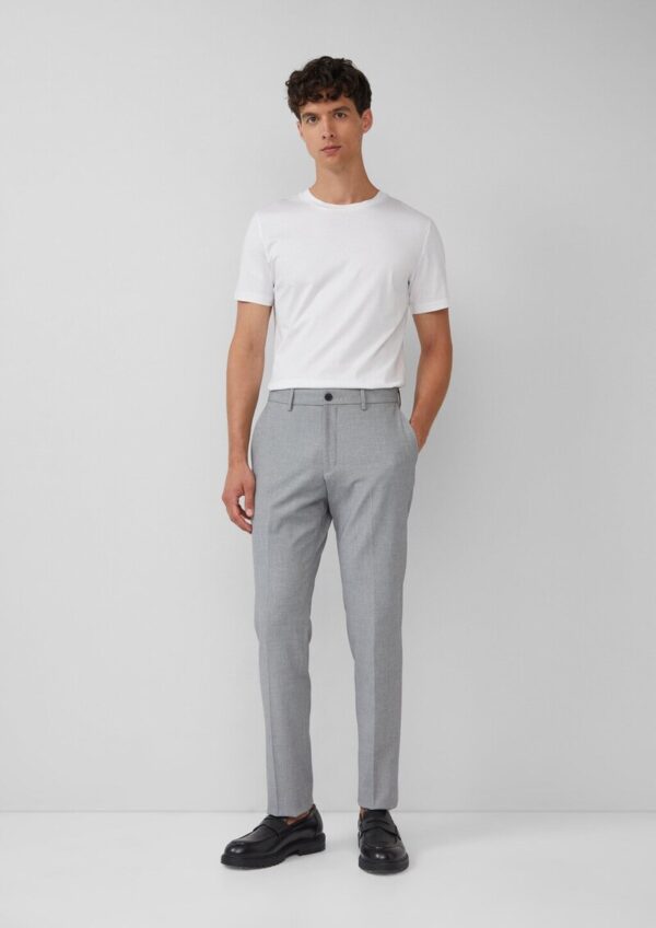 s.O PURE: Strukturierte Anzughose im Slim Fit
