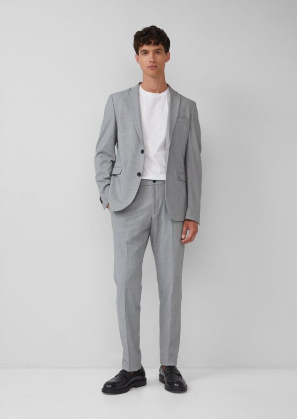 s.O PURE: Strukturierte Anzughose im Slim Fit