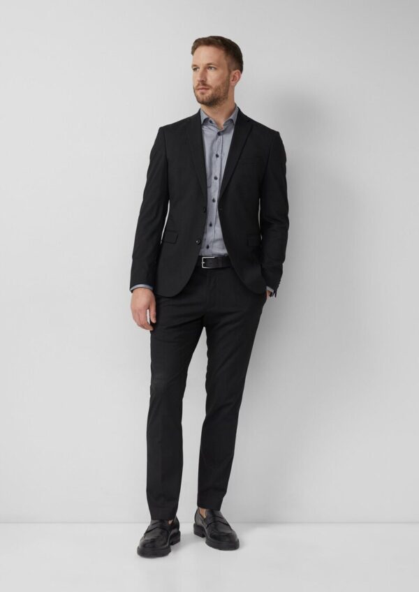 Tailored Fit: Langarmhemd mit feiner Webstruktur