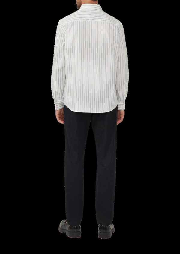 Regular Fit: Gestreiftes Langarmhemd aus Baumwollstretch