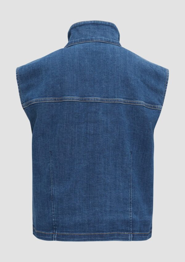 Jeansweste mit Stehkragen