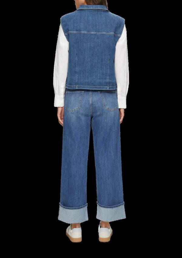 Jeansweste mit Stehkragen