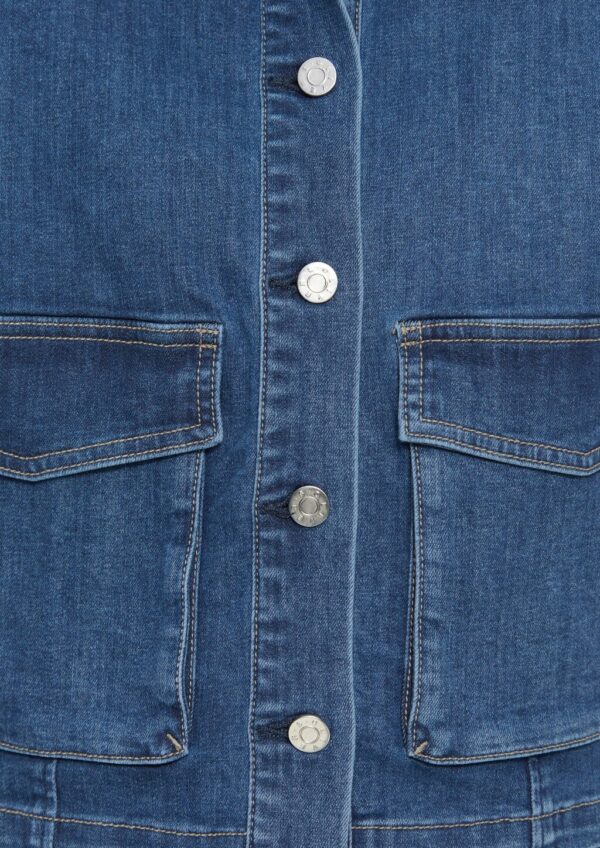 Jeansweste mit Stehkragen
