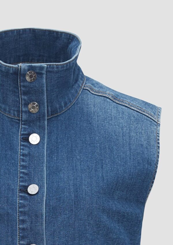 Jeansweste mit Stehkragen