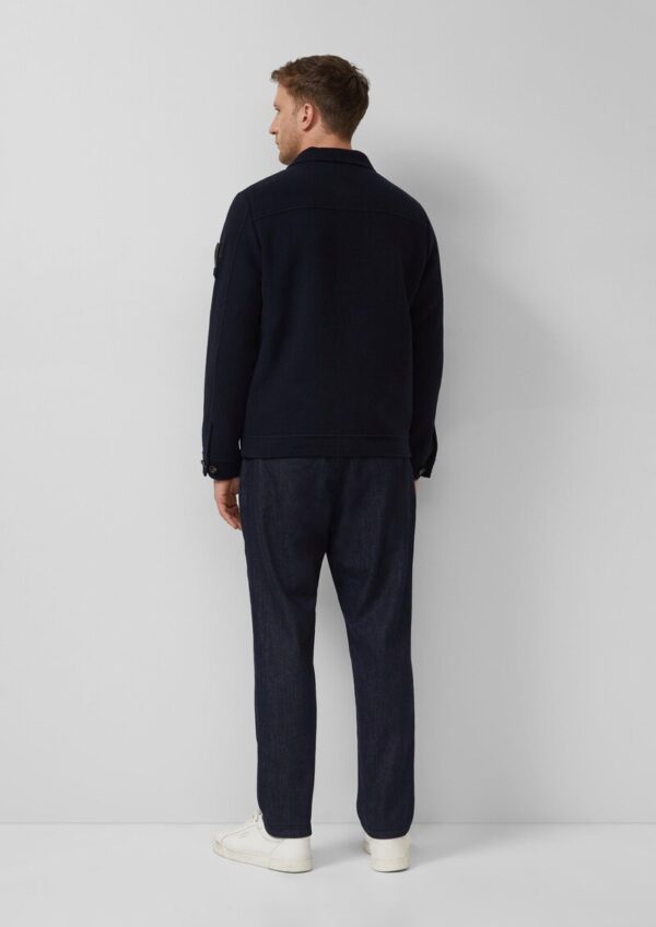 Softes Overshirt mit Wolle und Label-Patch