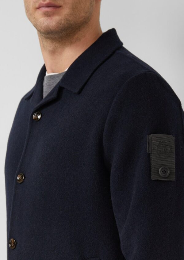 Softes Overshirt mit Wolle und Label-Patch