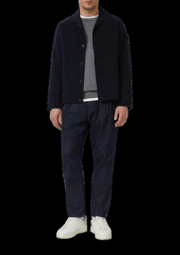 Softes Overshirt mit Wolle und Label-Patch