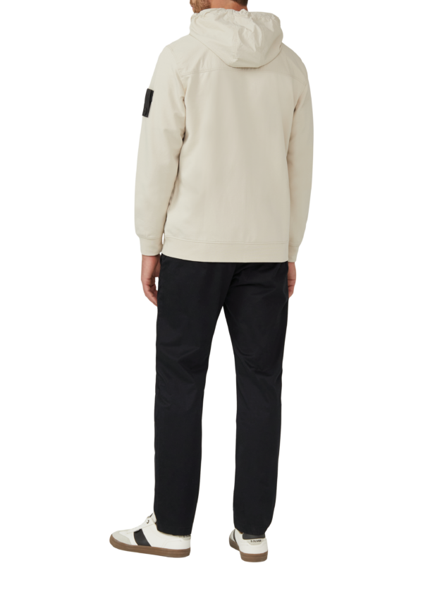 Sweatshirt-Jacke im Materialmix mit hochwertigen Details