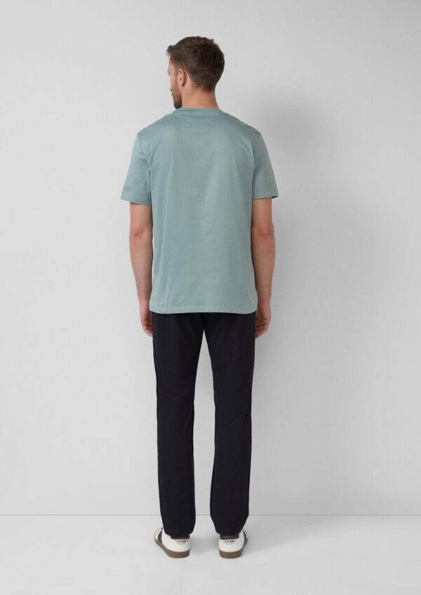 T-Shirt aus Edeljersey mit Label-Patch