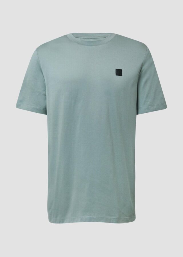 T-Shirt aus Edeljersey mit Label-Patch