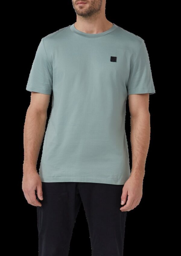 T-Shirt aus Edeljersey mit Label-Patch