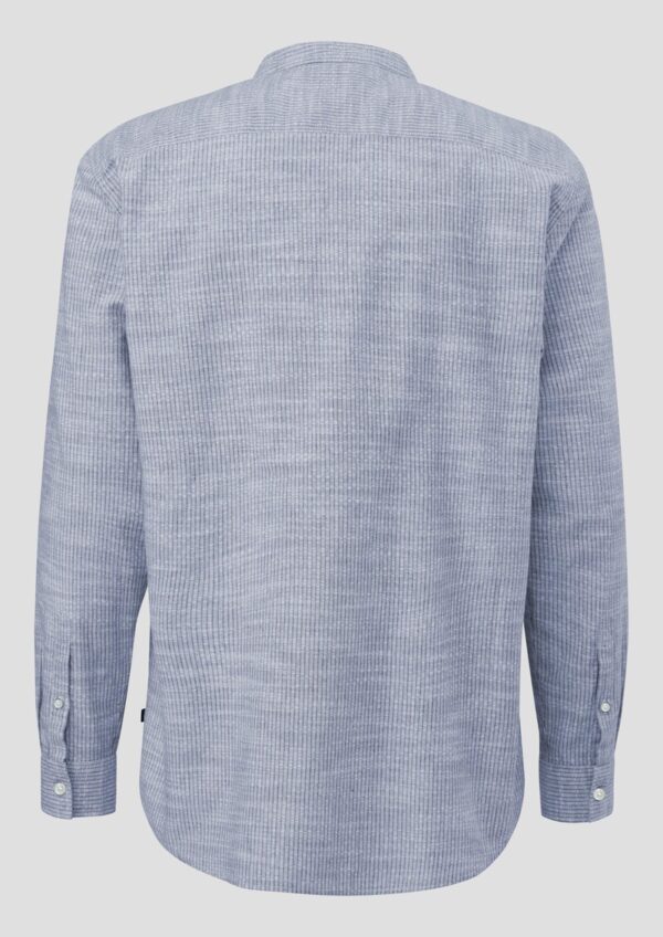 Regular Fit: Streifenhemd mit Flammgarnstruktur