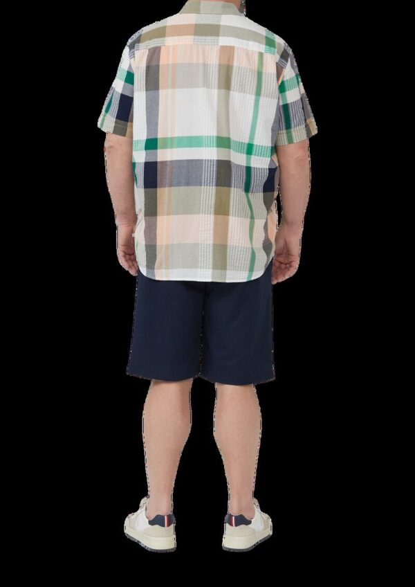 Regular Fit: Strukturiertes Kurzarmhemd mit Kentkragen