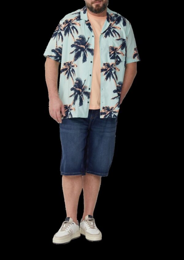 Resort Fit: Kurzarmhemd aus Viskosemix