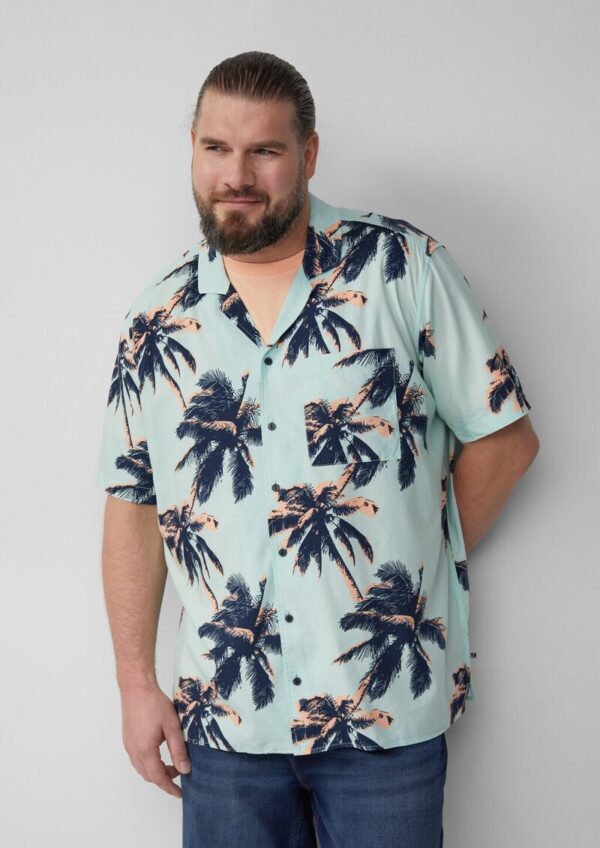 Resort Fit: Kurzarmhemd aus Viskosemix