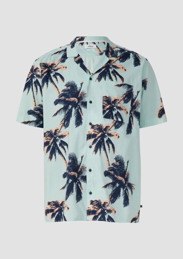 Resort Fit: Kurzarmhemd aus Viskosemix