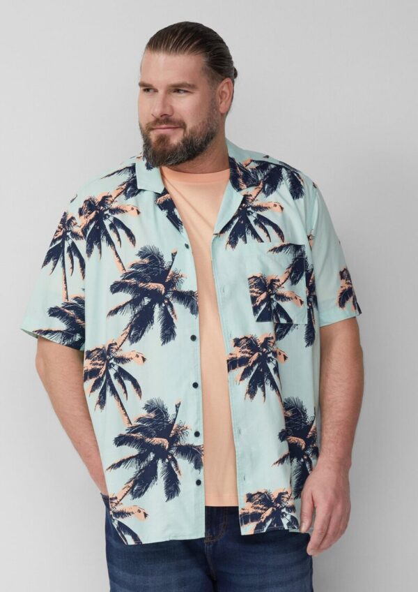 Resort Fit: Kurzarmhemd aus Viskosemix