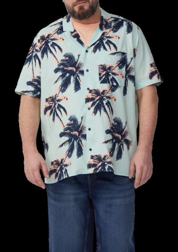 Resort Fit: Kurzarmhemd aus Viskosemix