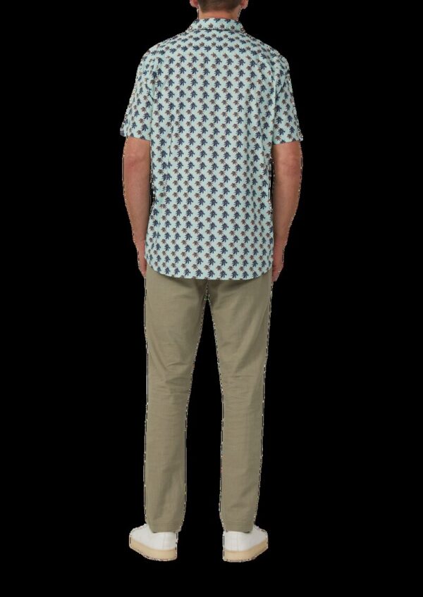 Regular Fit: Gemustertes Kurzarmhemd aus Baumwollstretch