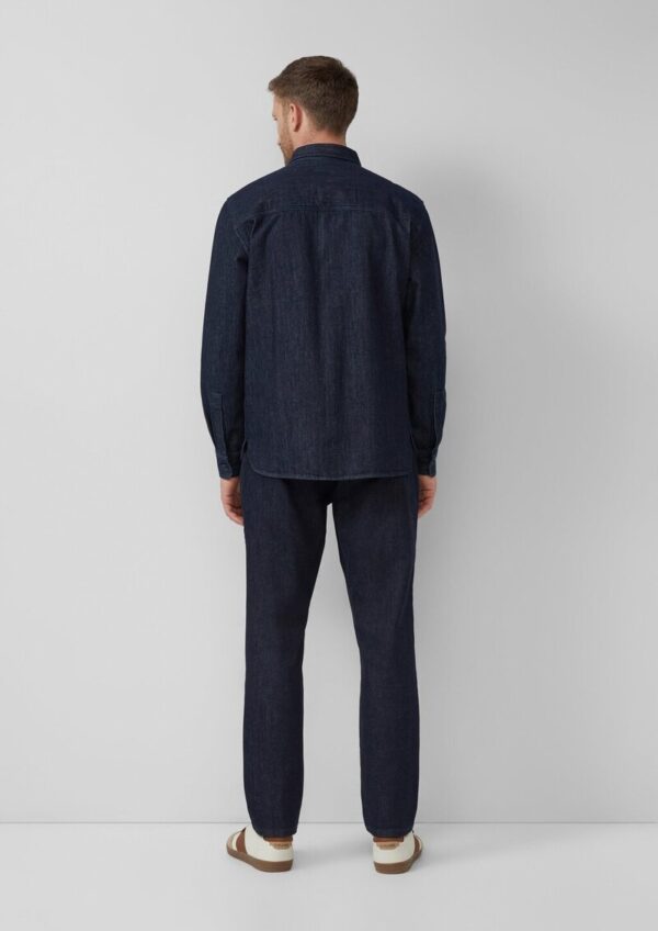 Regular Fit: Langärmeliges Jeanshemd mit Kentkragen