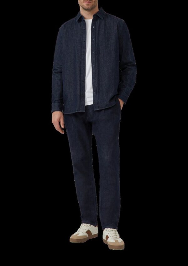Regular Fit: Langärmeliges Jeanshemd mit Kentkragen