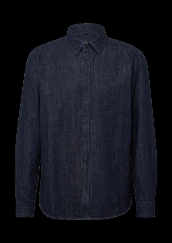 Regular Fit: Langärmeliges Jeanshemd mit Kentkragen