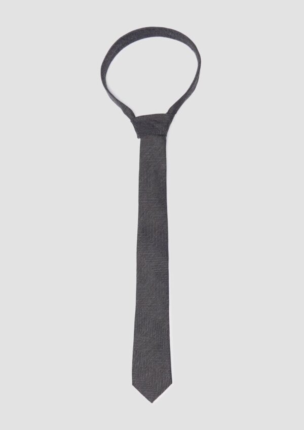 Seidenmix-Krawatte in Woll-Optik