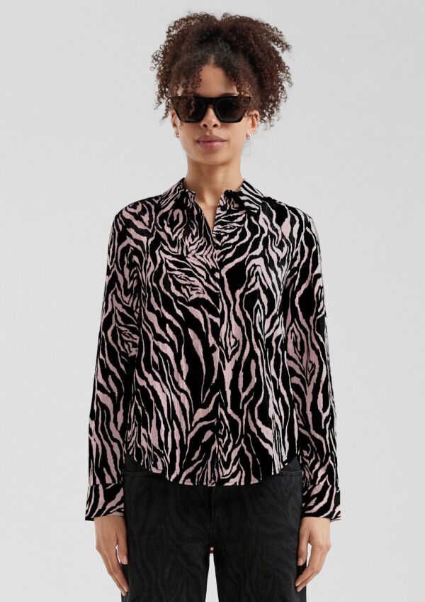 Gemusterte Bluse aus Viskosemix