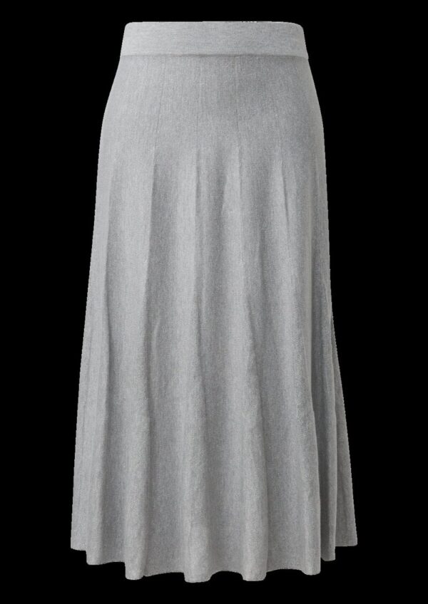 Feinstrickrock in Midi-Länge mit Elastikbund und Glitzergarn