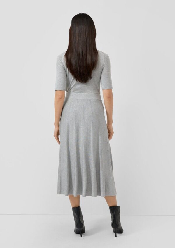 Feinstrickrock in Midi-Länge mit Elastikbund und Glitzergarn