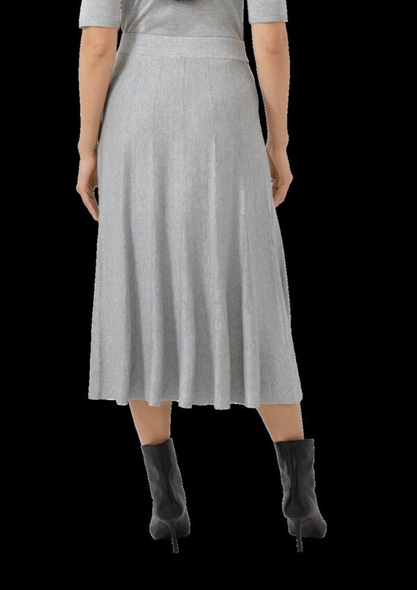 Feinstrickrock in Midi-Länge mit Elastikbund und Glitzergarn