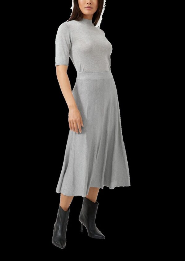 Feinstrickrock in Midi-Länge mit Elastikbund und Glitzergarn