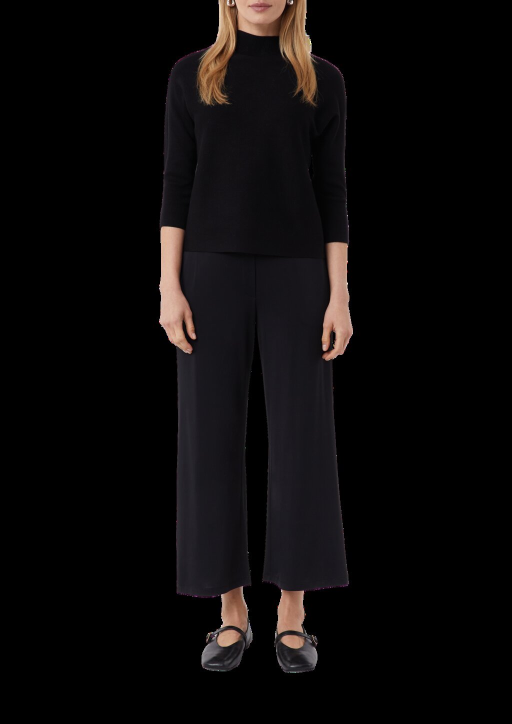 Strickpullover aus Viskosemix mit Stehkragen