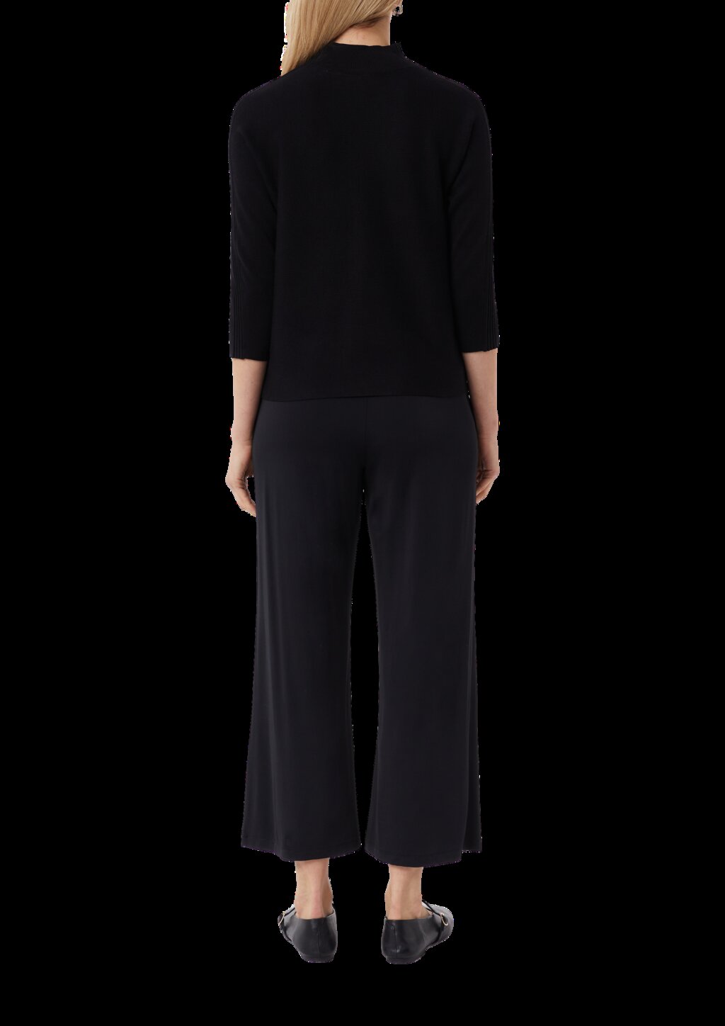 Strickpullover aus Viskosemix mit Stehkragen