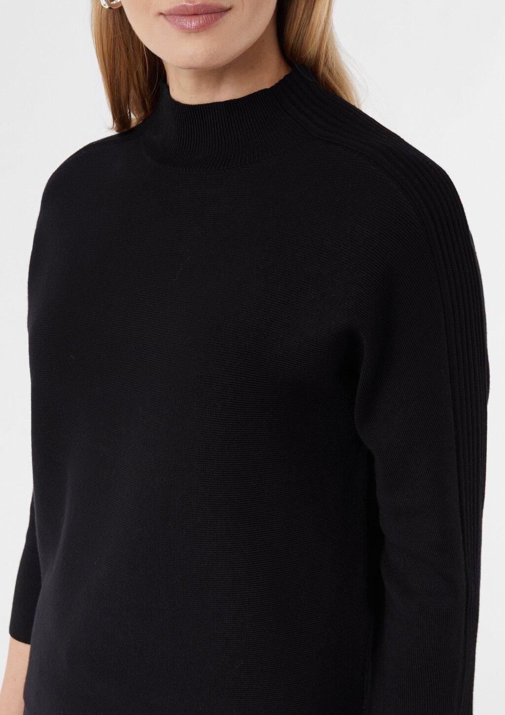 Strickpullover aus Viskosemix mit Stehkragen