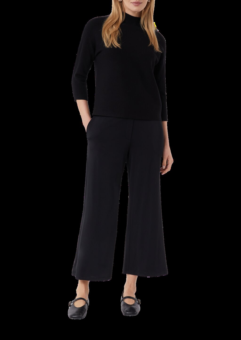 Strickpullover aus Viskosemix mit Stehkragen