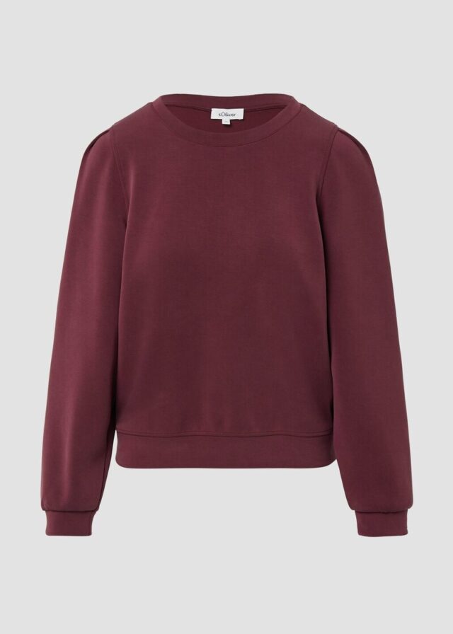 Scuba-Sweatshirt mit Puffärmeln