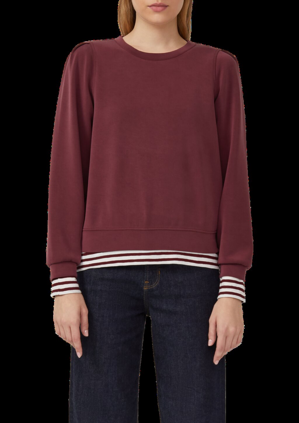 Scuba-Sweatshirt mit Puffärmeln