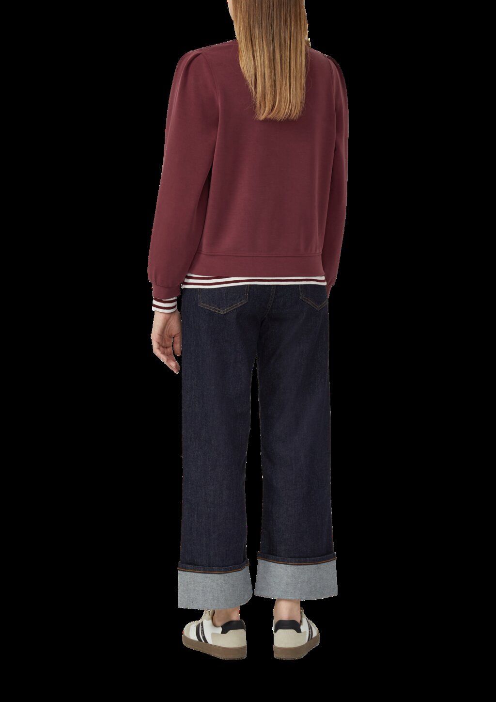 Scuba-Sweatshirt mit Puffärmeln