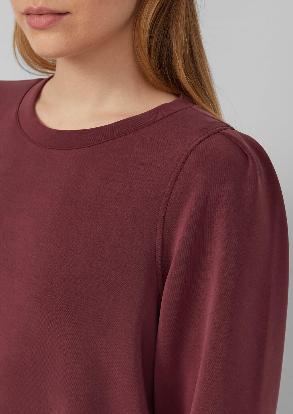 Scuba-Sweatshirt mit Puffärmeln