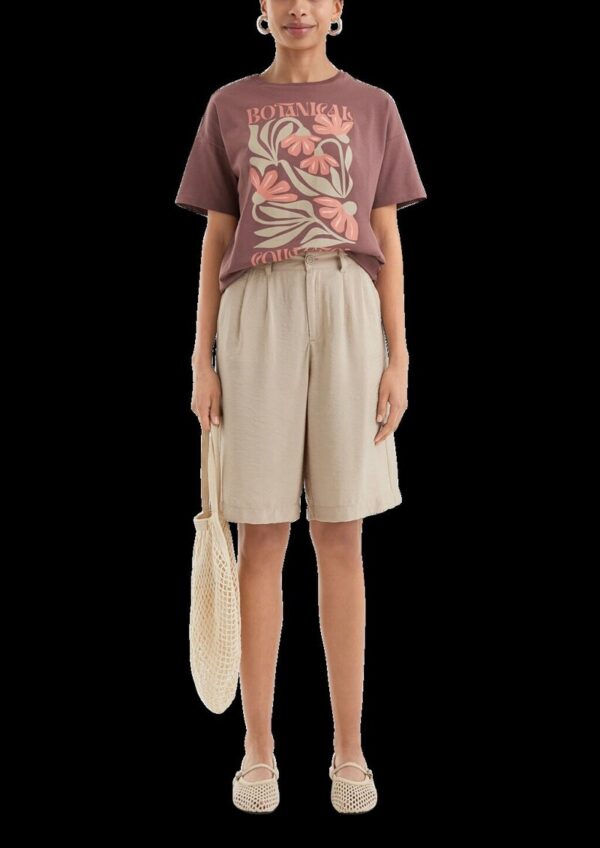 Leicht glänzende Bermuda aus Viskosemix