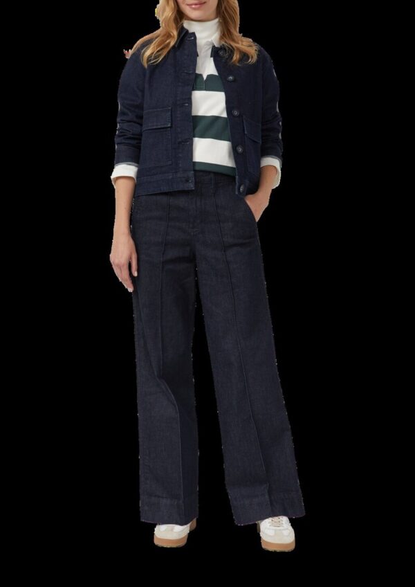 Elastische Denimjacke mit Pattentaschen im Relaxed Fit