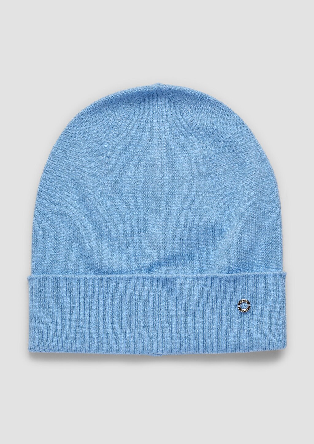 Mütze aus Feinstrick mit Logo-Ring