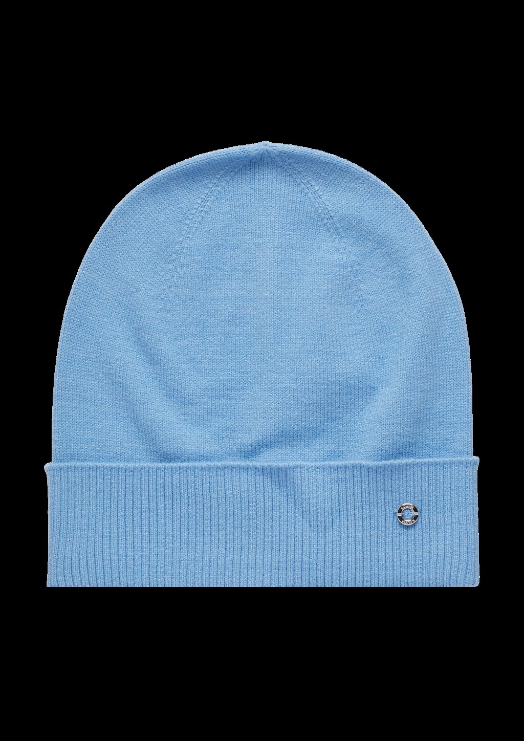 Mütze aus Feinstrick mit Logo-Ring