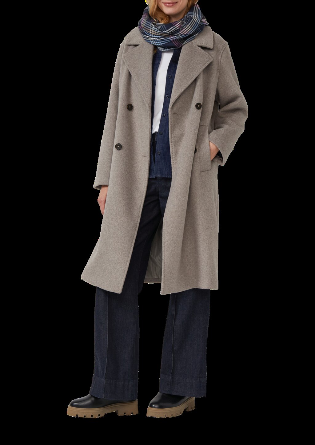 Weicher Loopschal aus Modalmix mit Karomuster