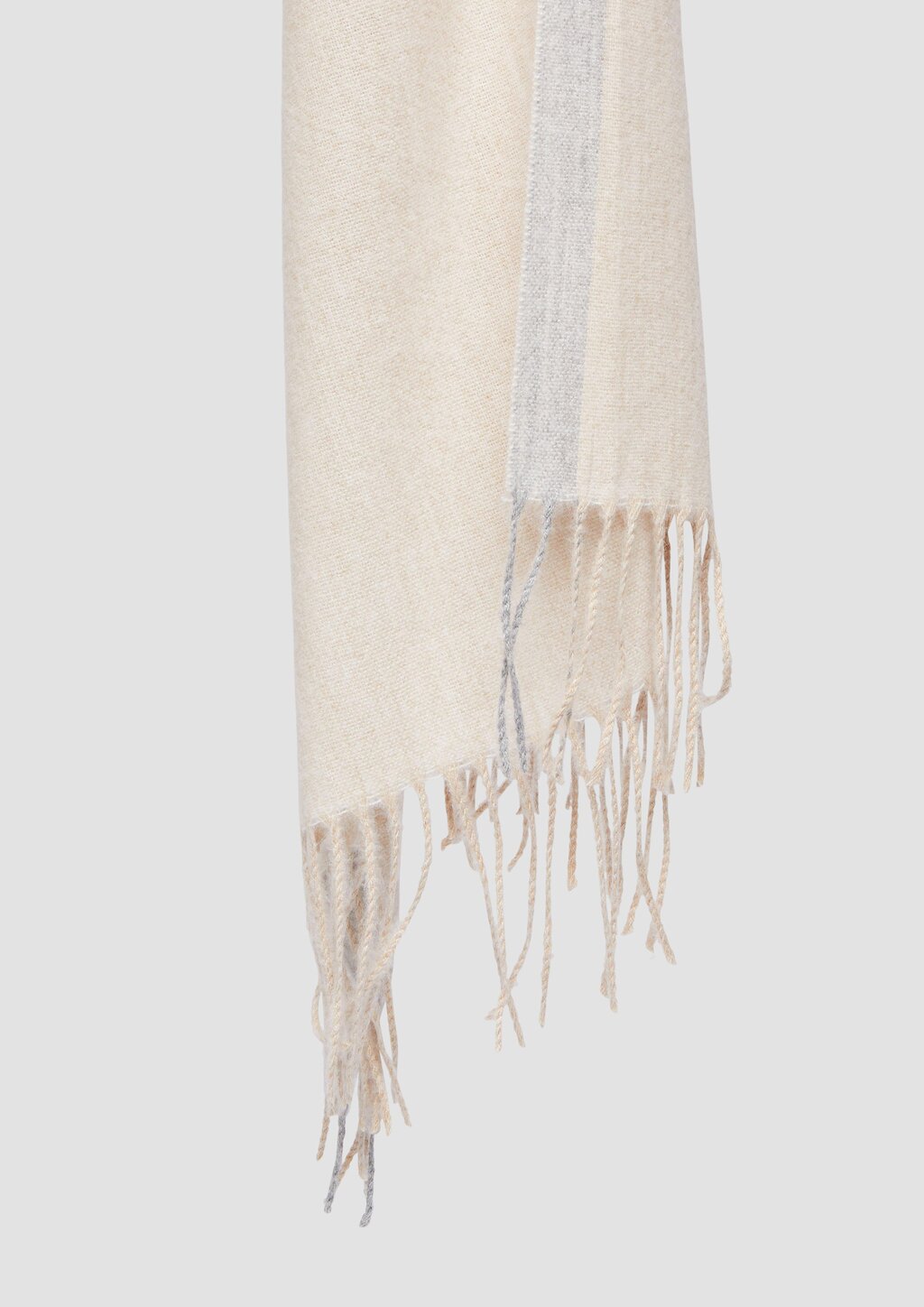 Schal mit Fransen und Colour-Blocking