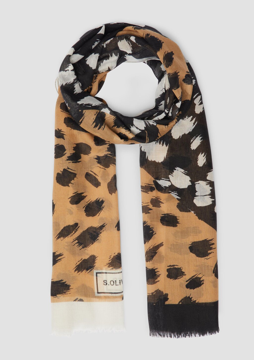 Schal mit abstraktem Leo-Muster