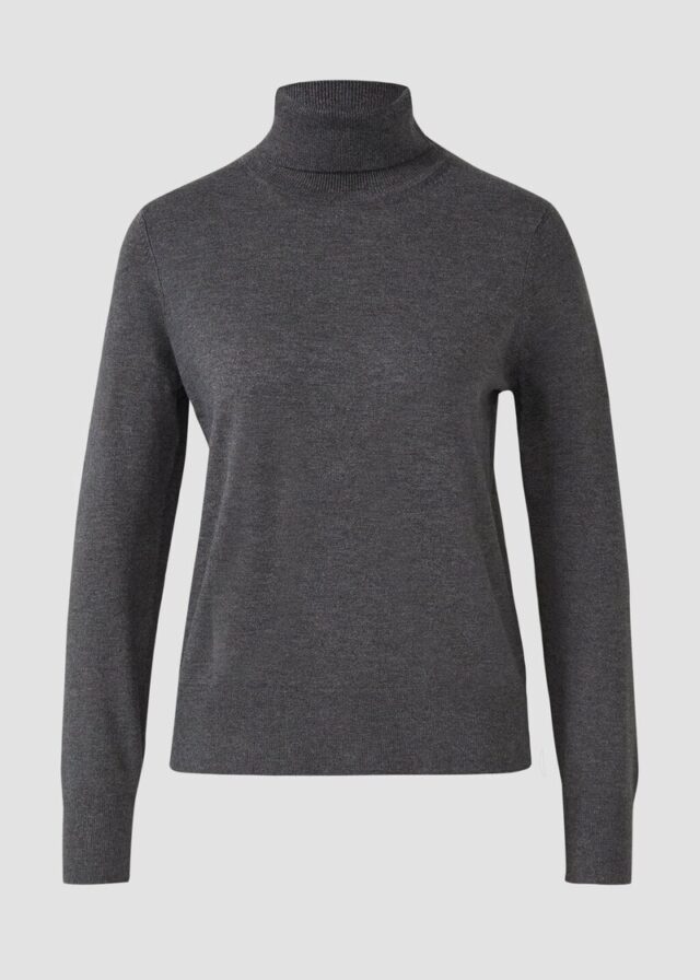 Rollkragenpullover aus Viskosemix